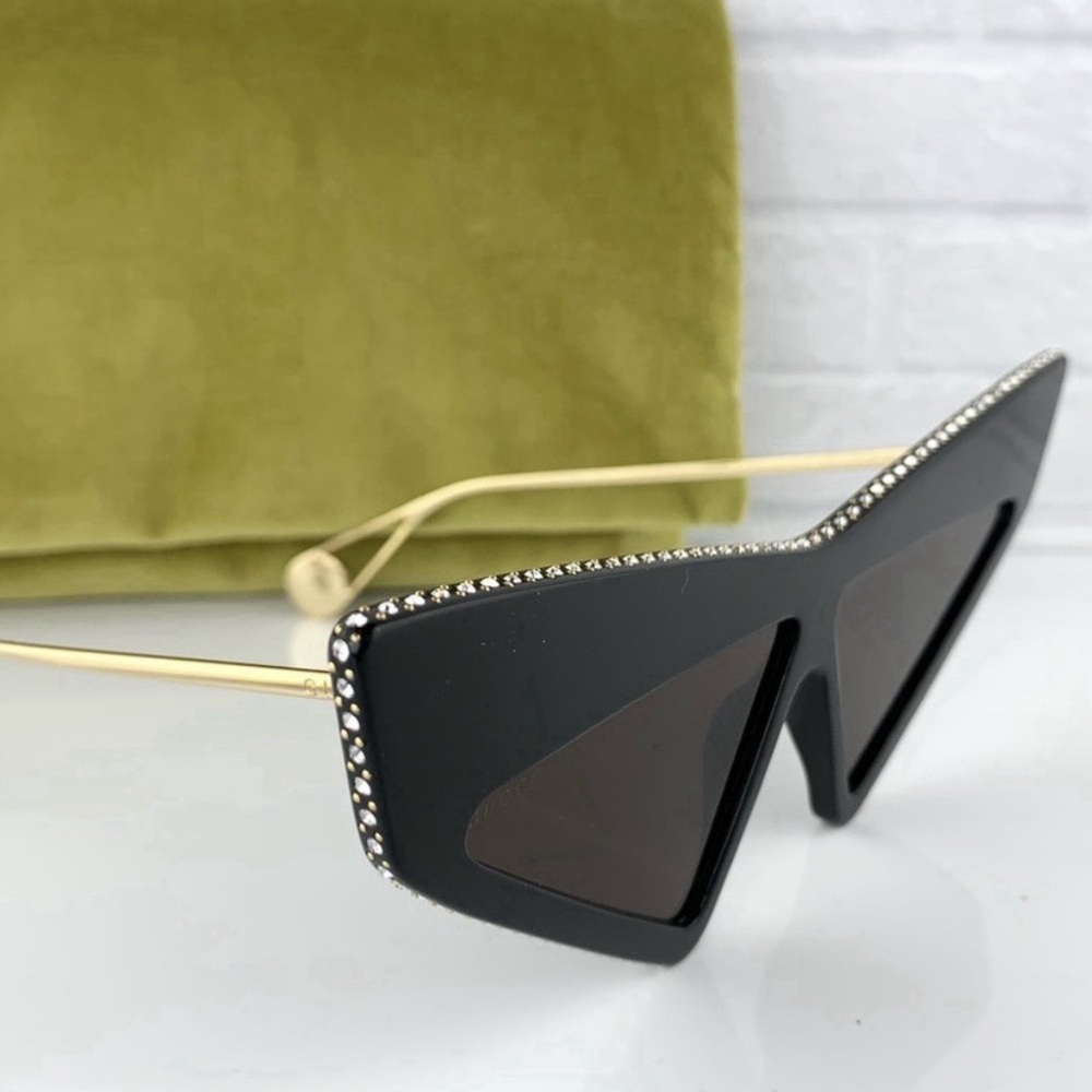 Gucci GG0430S Hollywood Forever Crystal Cat-Eye Sunglasses